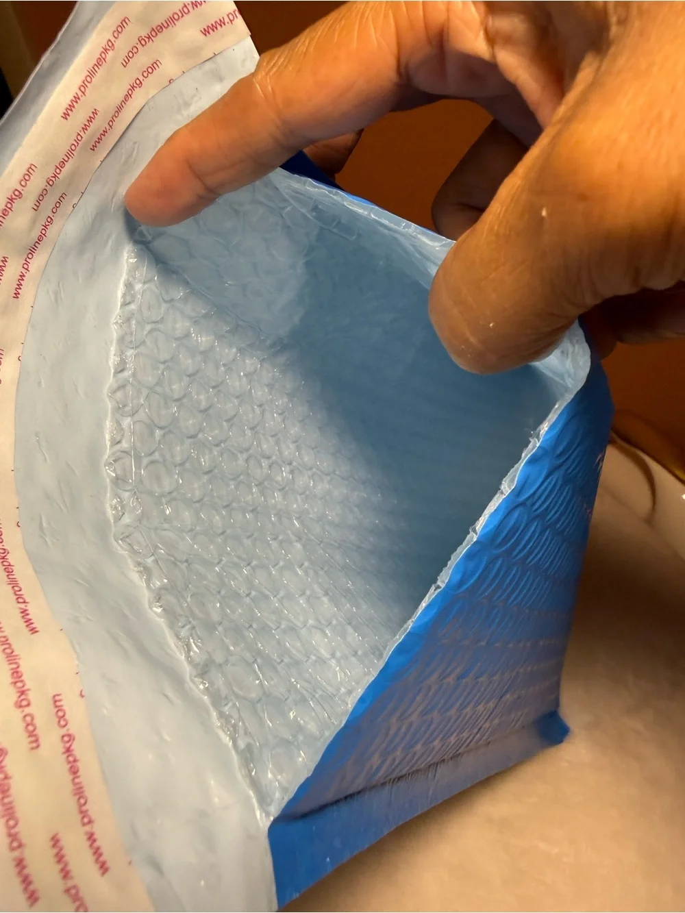 Pack of 15 Blue  Bubble Cushioned and Self Sealing Poly Mailer 6.5 X 9
